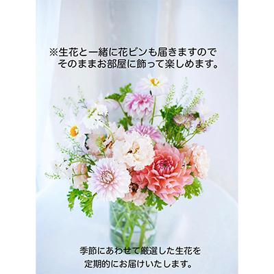 ふるさと納税 芸西村 【毎月定期便】芸西村産季節の生花花束 ブーケM 初回花瓶付 毎回延命剤付 全3回 |  | 01