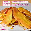 【ふるさと納税】冷凍保存でもパリパリ食感！シルクスイートのおさつチップス4袋160g| チップス フライ パリパリ さつまいもチップス いもチップス 焼き芋 国産 無添加 茨城県 さつまいも サツマイモ お芋 いも おやつ 干し芋 石焼き芋 シルクスイート 紅はるか 甘い 完熟