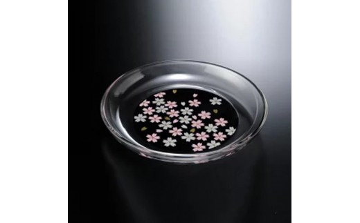 
                  【選べるカラ―】みよし漆器本舗 紀州塗り ぬりもん de Verre 丸小皿 蒔絵 桜 直径14.8×2cm
                