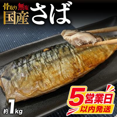 ふるさと納税 下関市 【5営業日以内発送】 訳あり さば 骨取り 国産  約1kg さば MH102