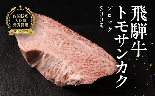 飛騨牛トモサンカクブロック 500g 国産 牛肉 ブランド牛  牛 ともさんかく お肉 おにく 塊肉 おすすめ  【冷凍配送】