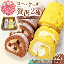 【ふるさと納税】【3回定期便】ロールケーキ 2種セット（生チョコ・キャラメルプリン）/ 冷凍発送 ケーキ プリン 生チョコ キャラメル チョコレート 食べ比べ 定期便 スイーツ ギフト プレゼント 誕生日 贈答用 手土産 長崎県 川棚町 【Sweets夢工房 ル・リアン】[OAD019]