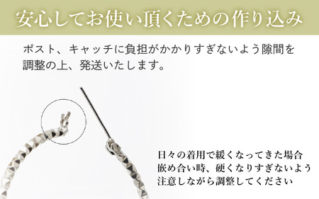 チタンフープピアス/FPM46/φ46mm/左右1ペア チタン製 日本製 【ピアス フープピアス オールチタン 純チタン アクセサリー おしゃれ 軽量】 [E-20301]