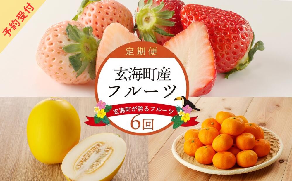 
                  【定期便6回】旬のフルーツ定期便 ／ いちご キンショウメロン ハウスみかん 温室みかん イチゴ 苺 さがほのか 淡雪 真紅の美鈴 白いちご 黒いちご 果物 定期便 セット 冷蔵 佐賀県 玄海町 
                