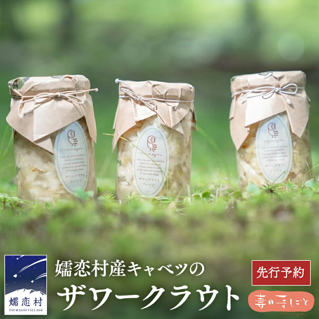 【ふるさと納税】 ≪ レビューキャンペーン ≫ 【2025年 7月中旬 発送開始】 【 熨斗 対応品 】 ザワークラウト3本セット 先行予約 妻の手しごと 熨斗 お歳暮 お中元 無地熨斗 妻の手しごと 国産 惣菜 弁当 お弁当 詰め合わせ 漬物 漬け物 発酵食品 腸活 ギフト 贈答