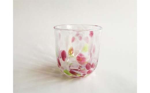 【ギフト用】グラス「春」＜ガラス作家 川田絢子＞ F6L-1242