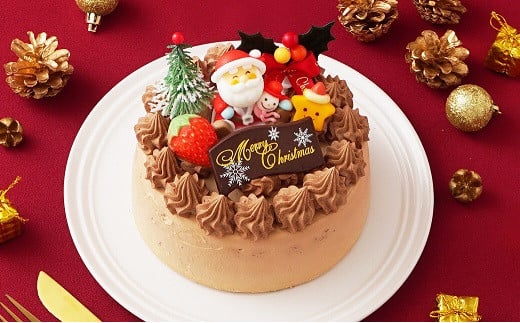 【ふるさと納税】2025年 生チョコ クリスマス ケーキ【2025年12月18日から23日発送予定】｜ケーキ クリスマス 先行予約 予約 ホールケーキ 生チョコレート 生チョコ ケーキ屋 スイーツ 大阪府 阪南市 送料無料