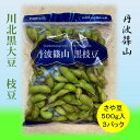 【ふるさと納税】川北黒大豆枝豆（さや豆）500g×3　【 野菜 産地直送 黒枝豆 秋の味覚 甘み コク 大粒 うまみ 食材 つまみ ビールに合う ビールのお供 食材 料理 食卓 】お届け：2024年10月中旬～2024年10月末まで