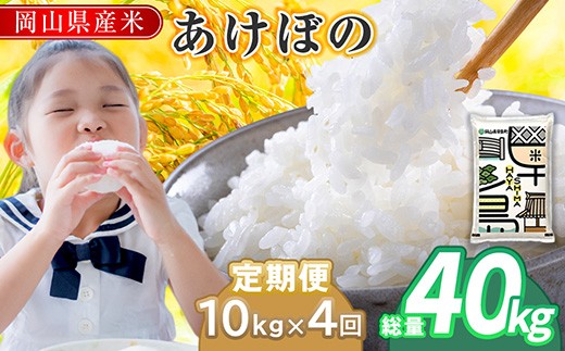 令和7年産 岡山県産米「あけぼの」 10kg(5kg×2袋) 4回定期便  計40kg　2026年4月～7月発送 SS-010-0704_4