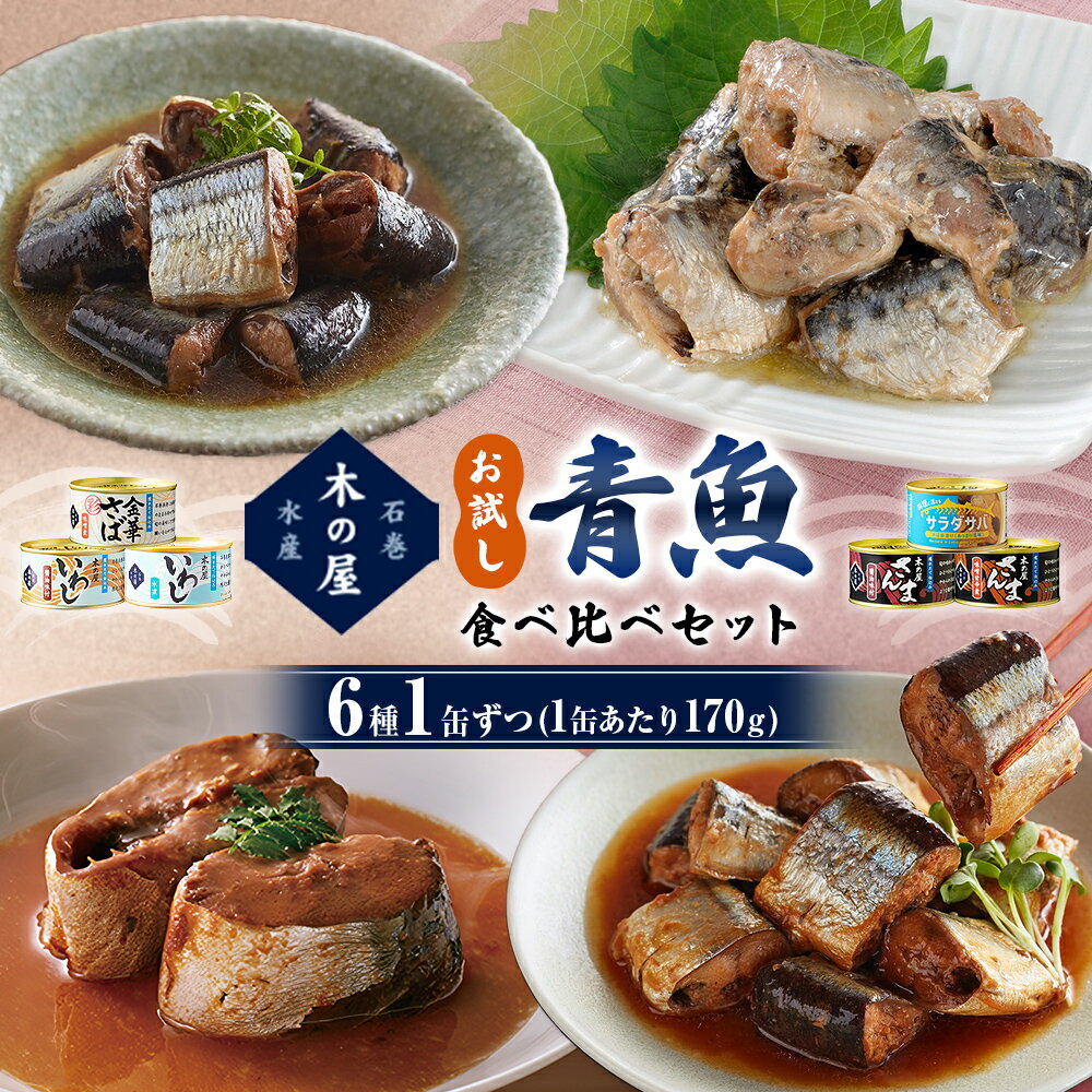 【ふるさと納税】お試し！ 青魚 食べ比べ セット サバ缶 サンマ缶 イワシ缶 青魚 食べ比べ 缶詰 詰め合わせ お試し 常温 木の屋 魚 水煮 味噌煮 醤油 味付 いわし 鰯 さば サバ 鯖 秋刀魚 さんま サンマ 国産 鮮魚 缶 おつまみ 常温保存 長期保存 防災 非常食 宮城県 石巻市