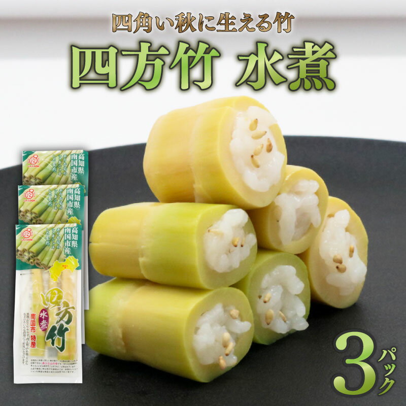 【ふるさと納税】 筍 タケノコ 竹の子 野菜 四方竹 水煮 100g×3パック シャキシャキ 食感 珍味 季節 特産 珍しい 柔らか 煮物 おでん サラダ 和え物 天ぷら キンピラ お寿司 高知県 南国市