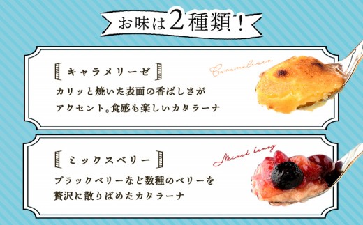 なかしべつゴーダチーズカタラーナ 2種(キャラメリーゼ、ミックスベリー)詰め合わせ