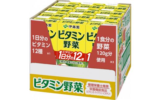 【定期便3回】紙ビタミン野菜200ml  12本入り 伊藤園   | 野菜 フルーツ ジュース ドリンク 飲料 健康 食品 砂糖 食塩 不使用 長期常温可能 1ケース 長野県 松本市 ふるさと納税