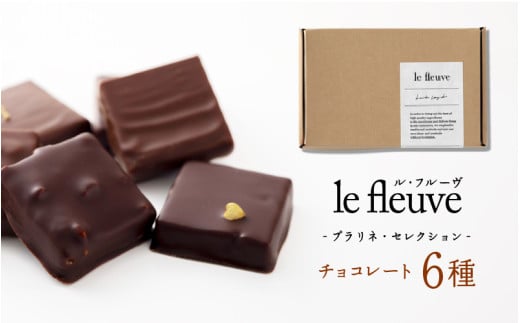 【le fleuve】チョコレート6種 プラリネ6 / スイーツ デザート お菓子 兵庫県 神戸市手土産  チョコ チョコレート ナッツ バレンタイン