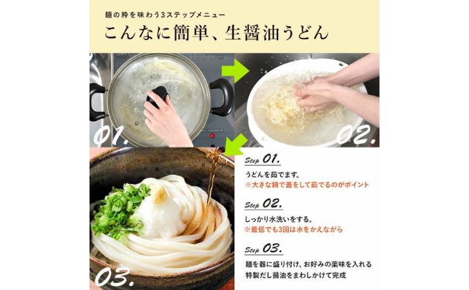 亀城庵の生醤油うどんセット（24食入）　釜玉・贈答・お歳暮・お中元・ギフト・鍋