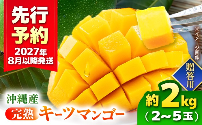 
                  マンゴー 【2027年発送 先行予約】 【贈答用】 沖縄県産キーツマンゴー 約2kg (2～5玉 / 化粧箱入り) ちゃんぷる～市場 [BCAA006] キーツマンゴー マンゴー まんごー 芒果 Mango mango 果物 フルーツ 果実 完熟 国産 特産品 季節限定 トロピカル Fruit ギフト 沖縄県産 沖縄市
                