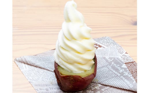 焼きイモソフトクリーム6個とさつまいもプリンセット さつまいもマニア さつまいも農カフェきらら 【0022-0002-01】