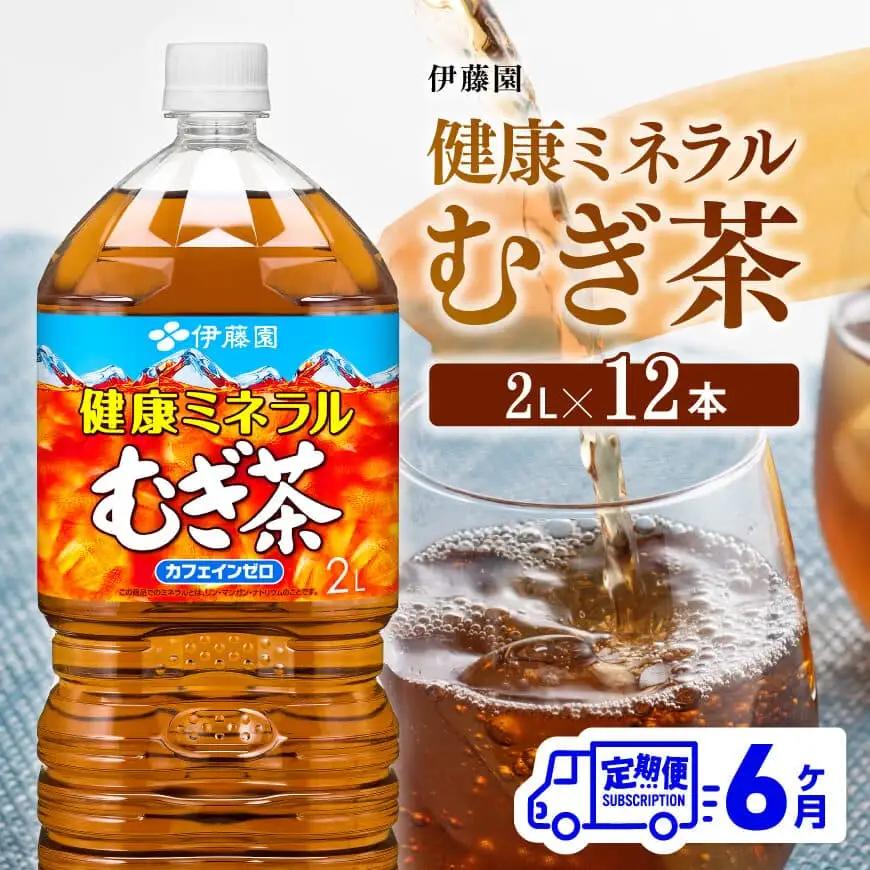 【定期便】伊藤園 健康ミネラル むぎ茶 2L×6本×2ケース PET 6ケ月定期便【お茶 麦茶 ムギ茶 飲料  水分補給お茶 ソフトドリンクお茶 備蓄お茶 ペットボトルお茶 カフェインゼロ カロリーゼロ 全6回お茶 麦茶】