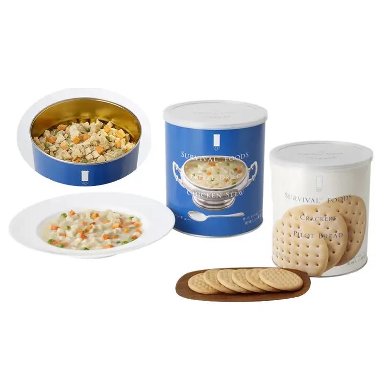 賞味期限 25年 非常食 ギフトボックス 小缶2缶 詰合せ 約5食分 缶切り付 サバイバルフーズ クラッカー チキンシチュー 美味しい 防災 常温保存 非常用食品 災害食 防災グッズ ギフト フリーズ