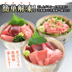 簡単解凍！ご飯に乗せるだけの焼津直送お手軽南鮪　ネギトロ　中トロ (a10-359)