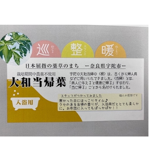 定期便3回 大和当帰 入浴剤 50包 (5包入×10個) /ウェルネスフーズUDA ふるさと納税 無添加 有機栽培 おすすめ リラックス ストレス解消 ボディケア 肌荒れ改善 疲労回復 送料無料 奈良