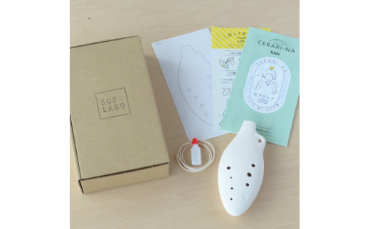 
美濃焼 オカリナより簡単!子供でも吹けるお絵かき楽器工作キット(セラリーナKids8音階)【1275073】
