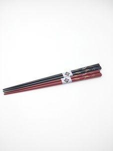 川連漆器 夫婦箸松葉蒔絵木箱入 漆器 】[H6-53026]