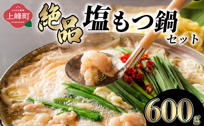 【2026年7月配送】5～6人前 絶品塩もつ鍋セット（600g）【B-1003-PE(7)】