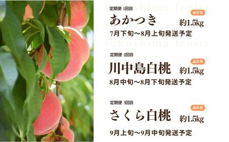No.2968中野/佐藤果樹園 福島の桃３種定期便 各約1.5kg【2026年発送】