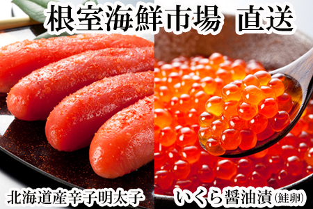 いくら醤油漬け(鮭卵)70g×1P、辛子明太子200g×1P G-14063
