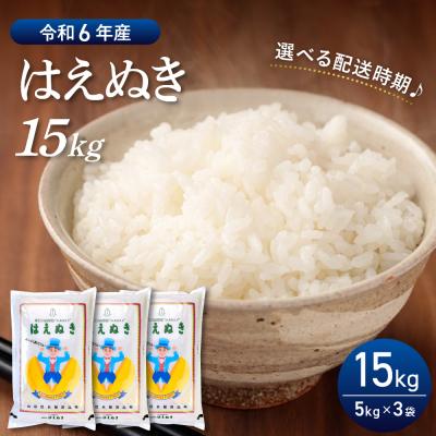 ふるさと納税 河北町 【令和6年産米】2025年3月前半発送 はえぬき15kg(5kg×3袋)山形県産 【丹野商店】 | 