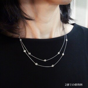 PT900「2カラット」ステーションダイヤネックレス【2ct-90-1】