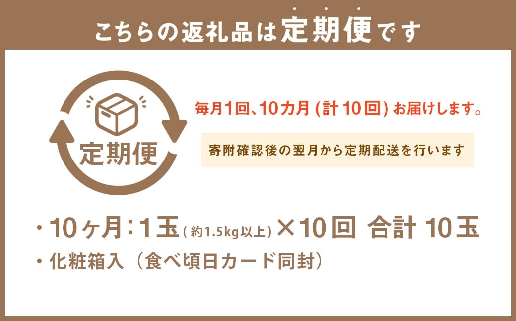 【10ヶ月定期便】静岡県産高級 アローマメロン 白等級 約1.5kg以上×大玉1玉