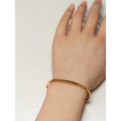 ふるさと納税 大津市 【10金イエローゴールドバングル】平打ちデザインがモダンに彩る 大人のこだわり K10ジュエリー |  | 01