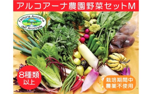 【２０２６年７月～発送】アルコアーナ農園野菜セット（栽培期間中農薬不使用）Ｍサイズ　0148-2608
