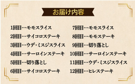 【12回定期便】長崎和牛 シルバーコース【肉のあいかわ】[DAR039]/ 牛肉定期便 牛定期便 肉定期便 12回定期便 贅沢和牛コース 贅沢 お楽しみ和牛 和牛定期便 長崎和牛定期便 お楽しみ長崎和