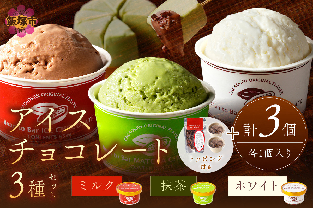 
            カカオ研究所 アイスチョコレートセット(3個入り)【A6-017】チョコレート ビーントゥバー Bean to Bar カカオ アイス アイスクリーム デザート 福岡 飯塚
          