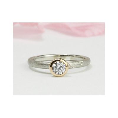 ふるさと納税 桜川市 ワンポイント腕に桜彫の0.30ctダイヤモンドリング (リングサイズ#11) |  | 01