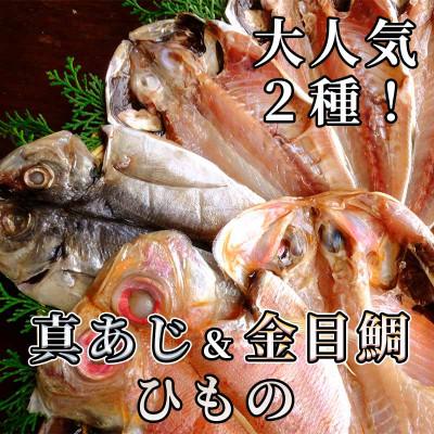 ふるさと納税 南伊豆町 豆州やまきちの厳選人気2種!　真あじ&金目鯛ひもの |  | 02