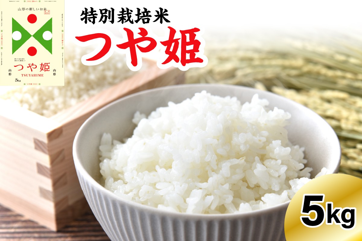 
                  【先行予約】令和8年産 ※選べる配送時期※  特別栽培米 つや姫  5kg 〔精米〕 お米 精米 和食 米沢 やまがた
                