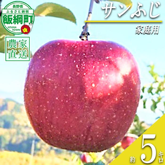 【ふるさと納税】 りんご サンふじ 家庭用 5kg ファームトヤ 沖縄県への配送不可 令和8年度収穫分 長野県 飯綱町 〔 信州 果物 フルーツ リンゴ 林檎 ふじ 長野 16000円 予約 農家直送 〕発送時期：2026年11月中旬〜2026年12月下旬 {**}