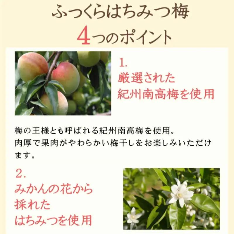 ふっくらはちみつ梅 計1kg（約250g×4個） / 大容量 はちみつ梅干し 梅干し 和歌山県産 田辺市 紀州南高梅 南高梅 梅干 はちみつ漬け みかんみつ 梅 A級【kfo003-1】