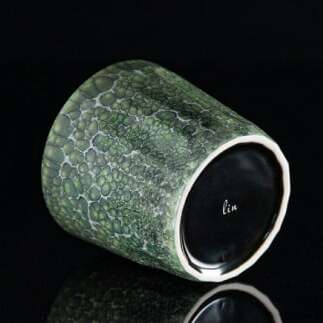 【グランプリ受賞】有田焼 大理石のような質感 ロックカップ 麟 Lin Marble Old Ivy 1個【金照堂】ロックグラス ウイスキーグラス 焼酎グラス 高級食器 有田焼 ギフト A40-333