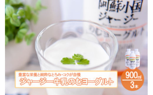 【小国郷特産ジャージー牛乳を使用！】「阿蘇郡小国ジャージーのむヨーグルト」900ml×3本（YS-4）