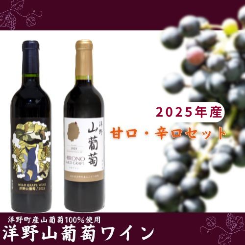【ふるさと納税】【2025年産】洋野山葡萄ワイン720ml （ 甘口・ 辛口）各1本