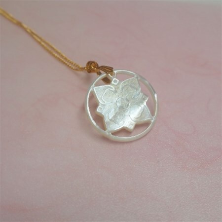 25ミリ!「丸と四角」のペンダント　白蝶貝_装飾品・工芸品 ペンダント・ネックレス アクセサリー _【1261287】