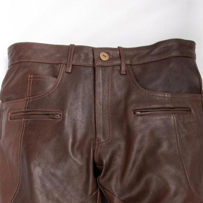 ふるさと納税 京都市 【デグナー】メンズカップ付レザーパンツ [DP-28] ブラウン 〈Lサイズ〉 |  | 01