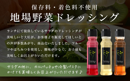 地場野菜ドレッシング3種セット A 保存料・着色料不使用 オリジナルドレッシング [A-16905]