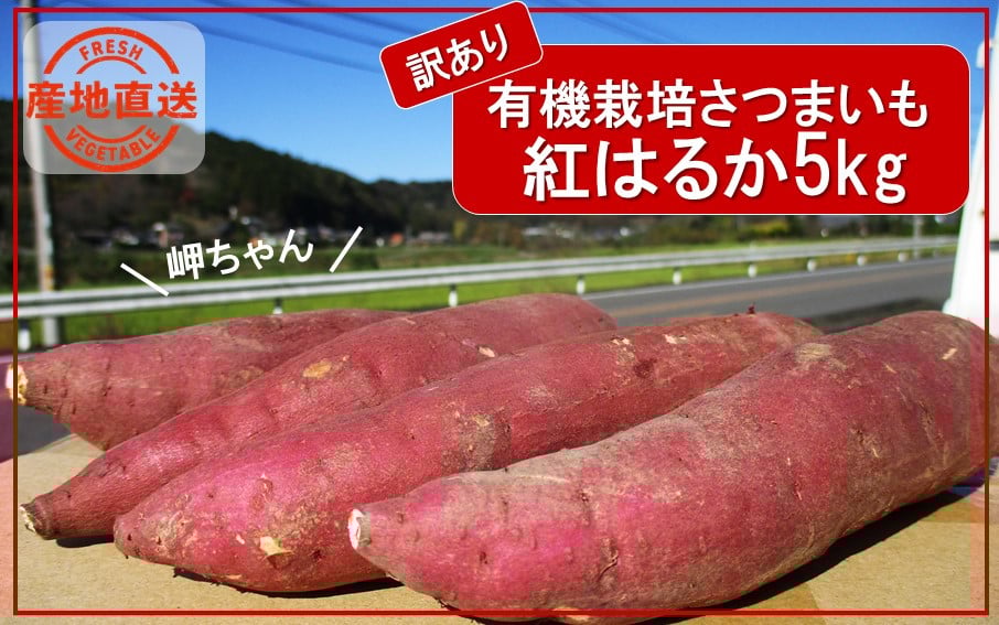 
            【訳あり】有機栽培さつまいもの岬ちゃん5kg（品種：紅はるか）_2357R
          