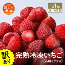 【ふるさと納税】 《 訳あり 》 冷凍いちご 大容量 規格外 不揃い 完熟 国産 品種ミックス 採れたて 1kg 1袋 2袋 3袋 真空 個包装 バラ冷凍 ヘタなし 葉なし 冷凍 選べる いちご そのまま 朝食 苺 人気 ランキング おすすめ 送料無料 【フルーツパークDETO】